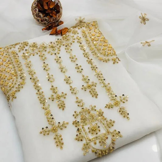 2 Pcs Women's Unstitched Embroidered Suit