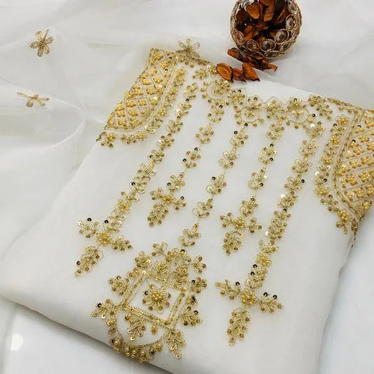 2 Pcs Women's Unstitched Embroidered Suit